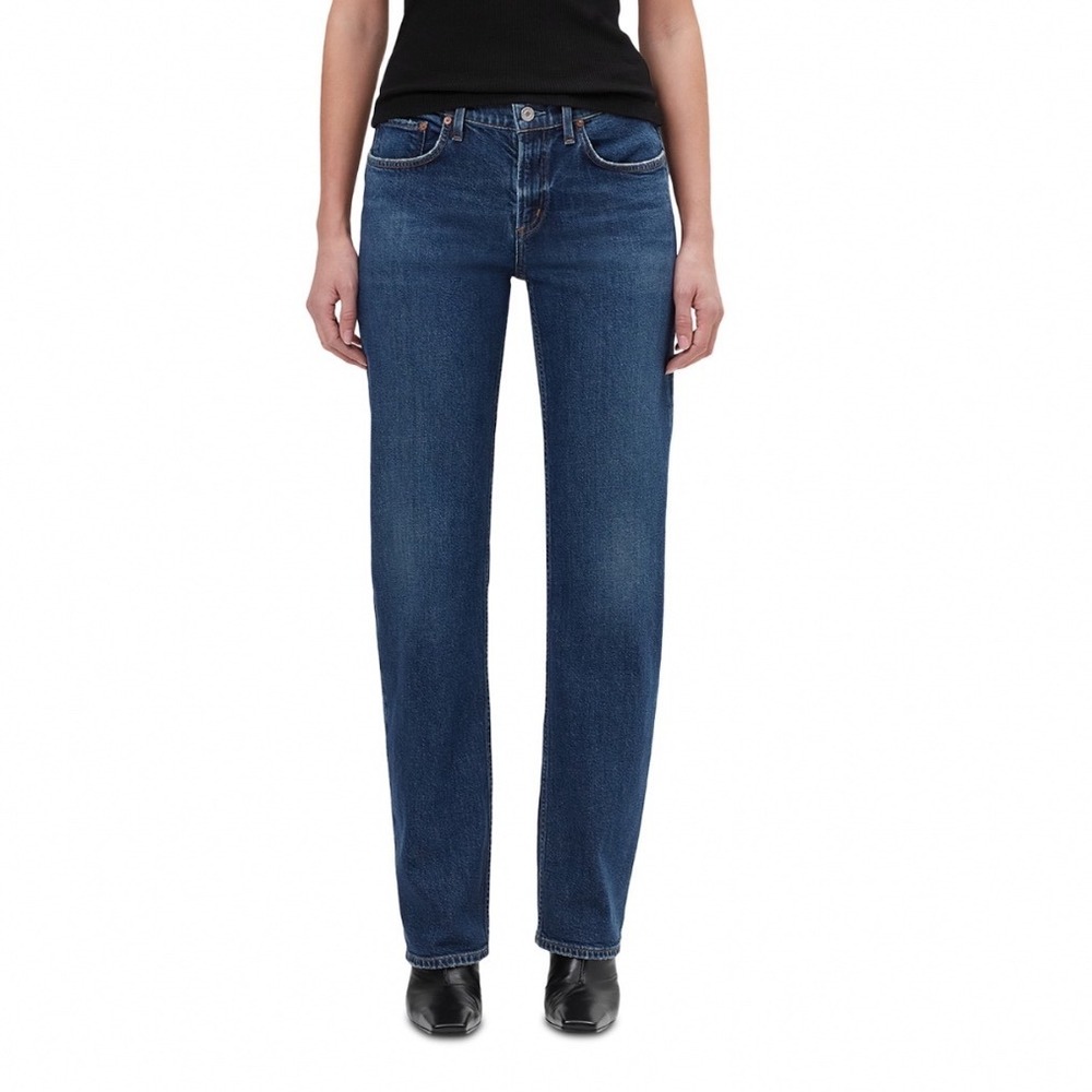 AGOLDE Low Rise Slim Jeans in Slick Medium Indigo Wash Size 26 NWT